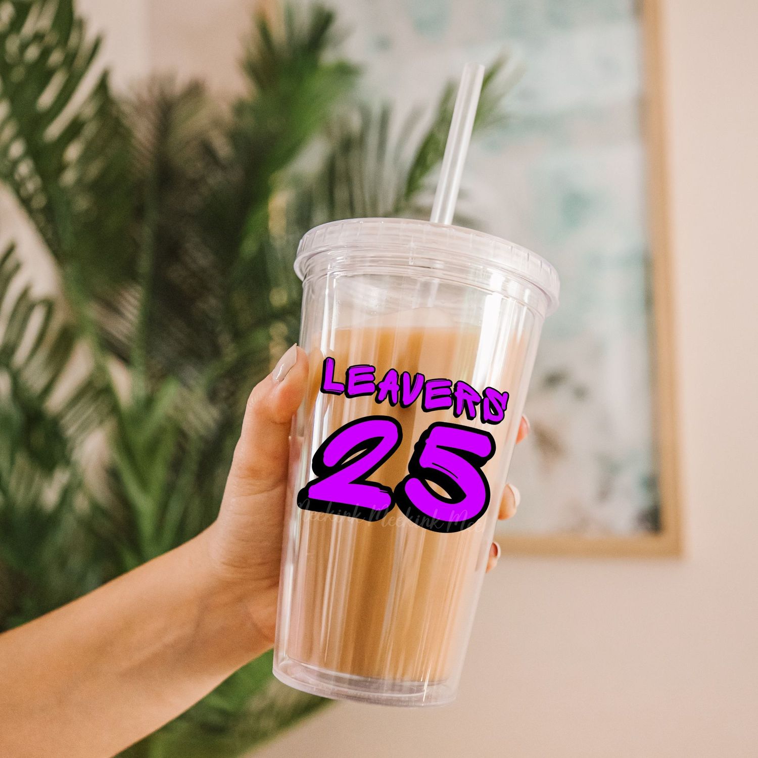 Purple Graffiti School Leaver 25 Personalised UVDTF