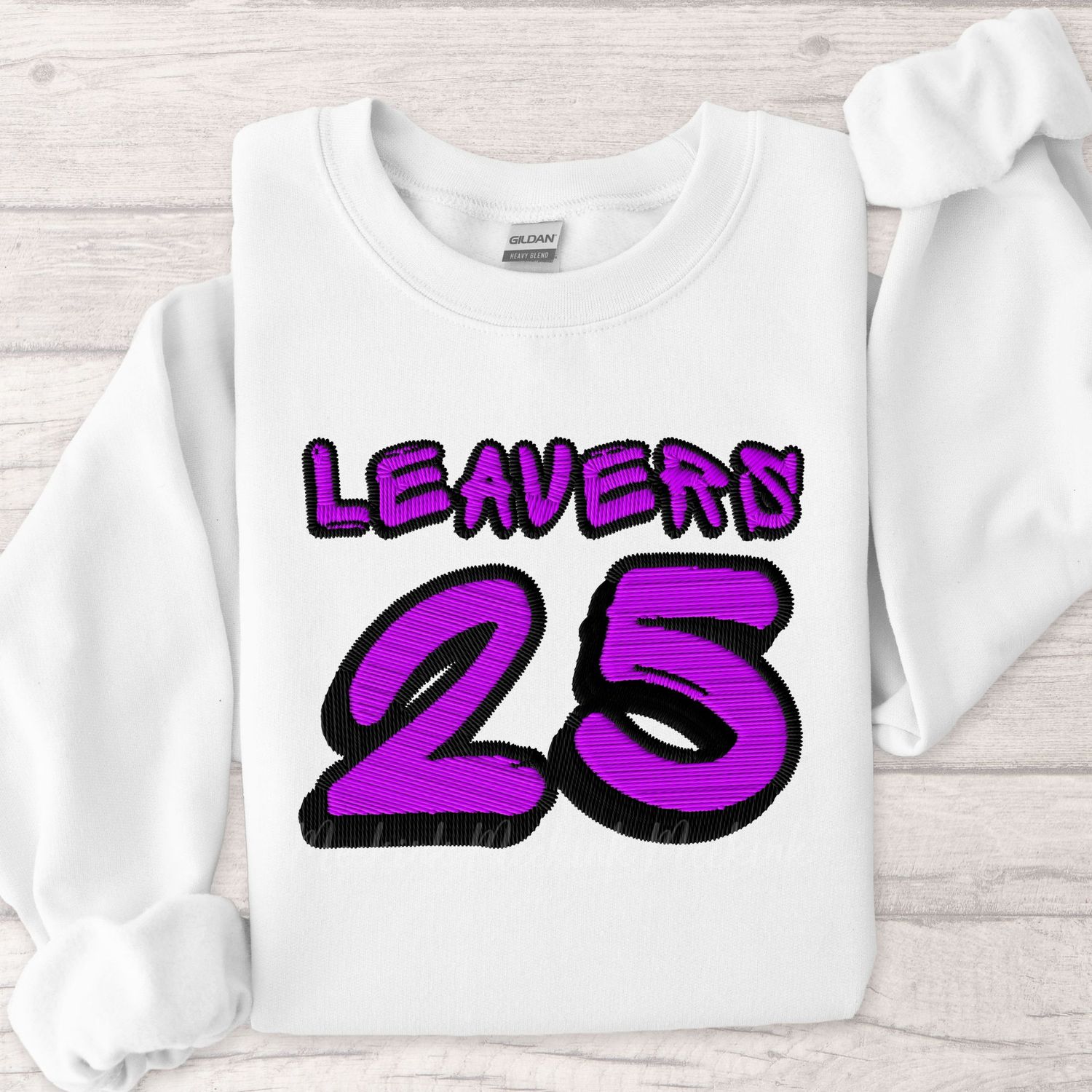 Purple Faux Embroidered Effect Personalised 2025 Graffiti DTF Decal