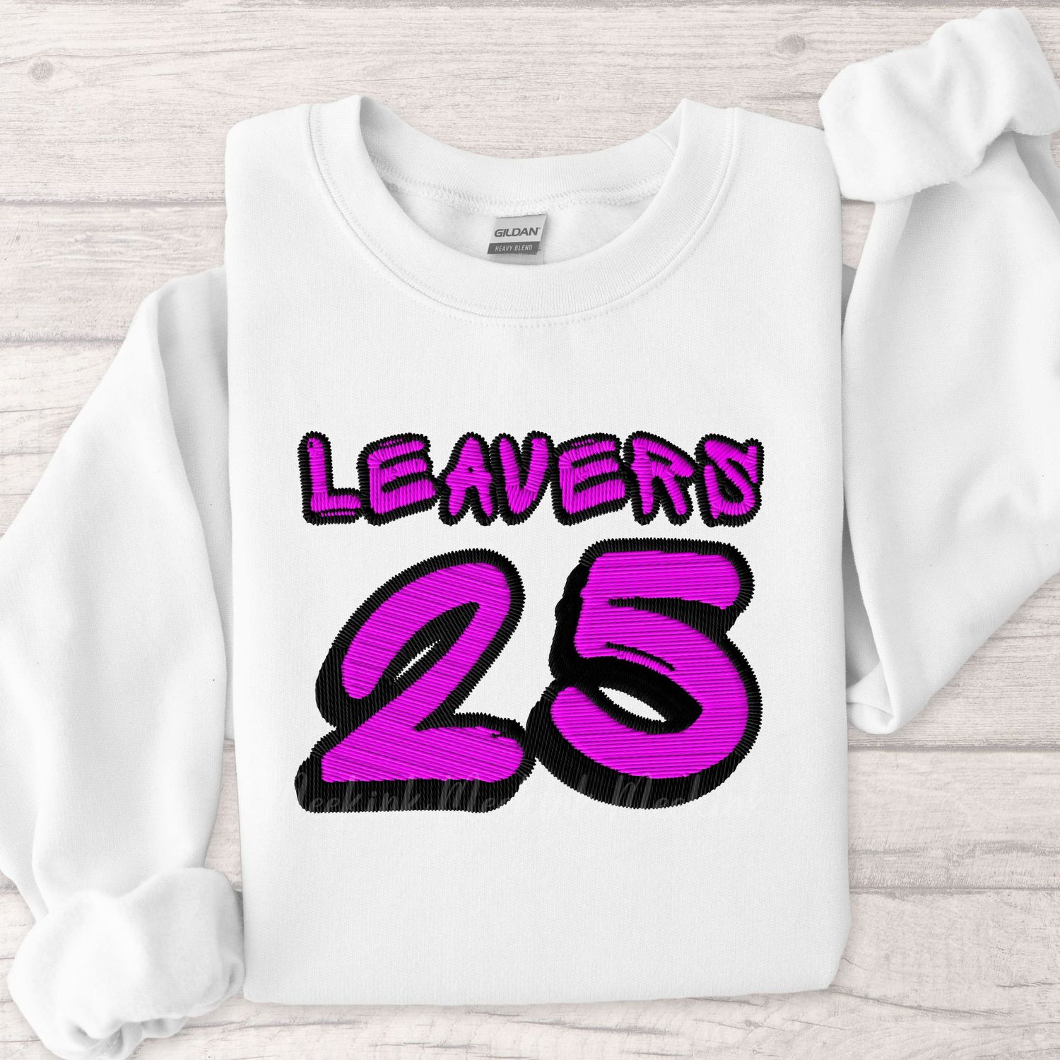 Pink Faux Embroidered Effect Personalised 2025 Graffiti DTF Decal