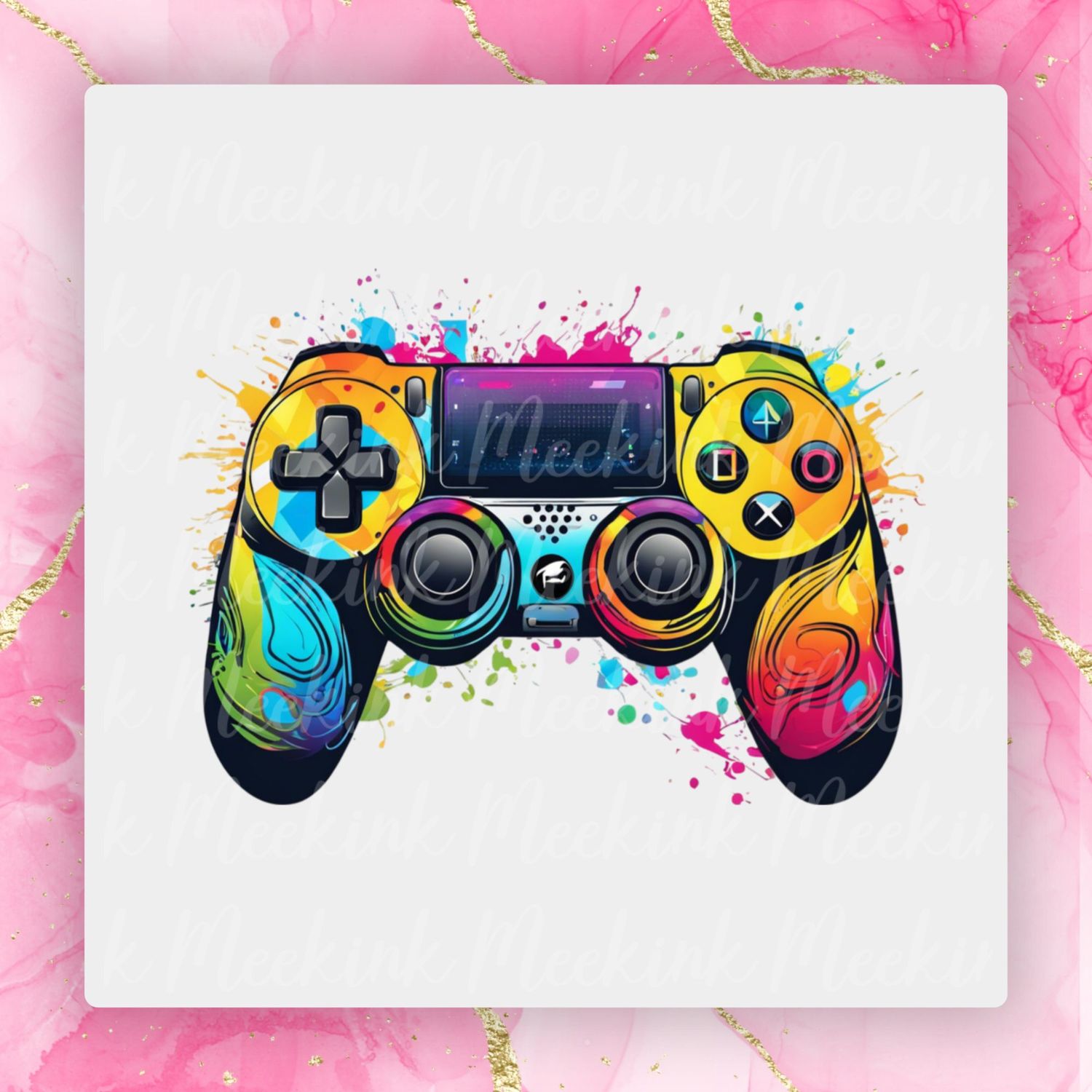 Multi Colour Gamer Pad PNG Digital File