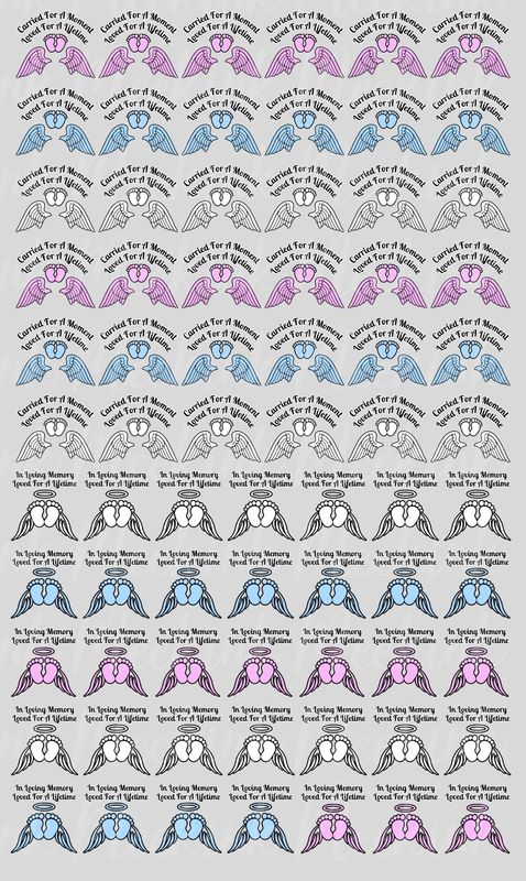 Memorial Blank&#39;s Mixed Baby Half Meter Sheet UVDTF or DTF Decal