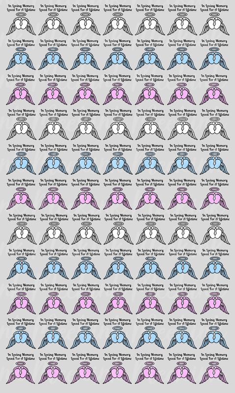 Memorial Blank&#39;s Mixed Baby Loved For A Lifetime Half Meter Sheet UVDTF or DTF Decal