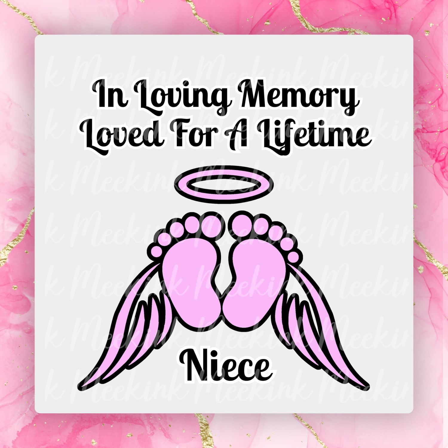 Loved For A Life Time Niece UVDTF or DTF Decal