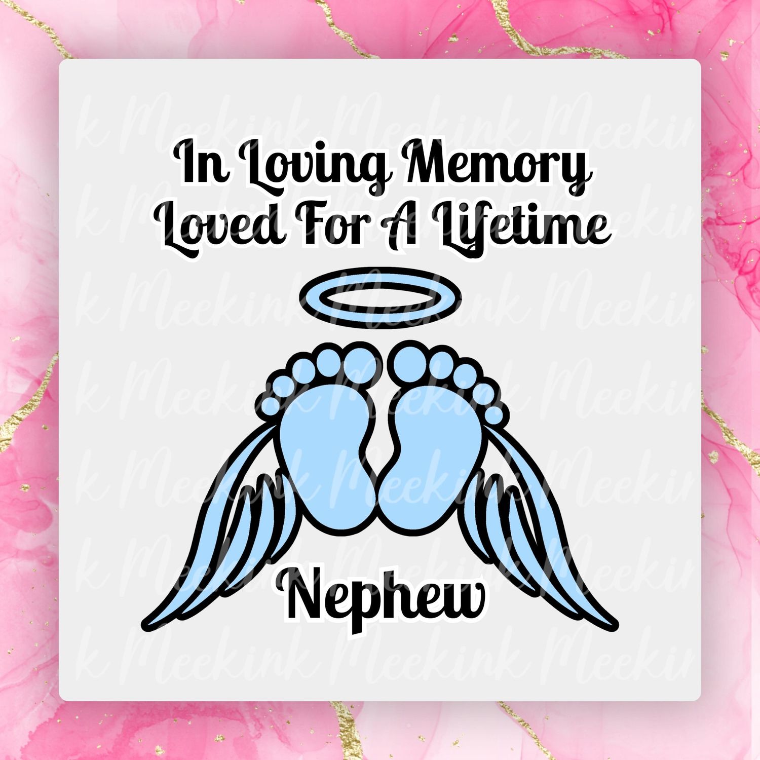 Loved For A Life Time Nephew UVDTF or DTF Decal