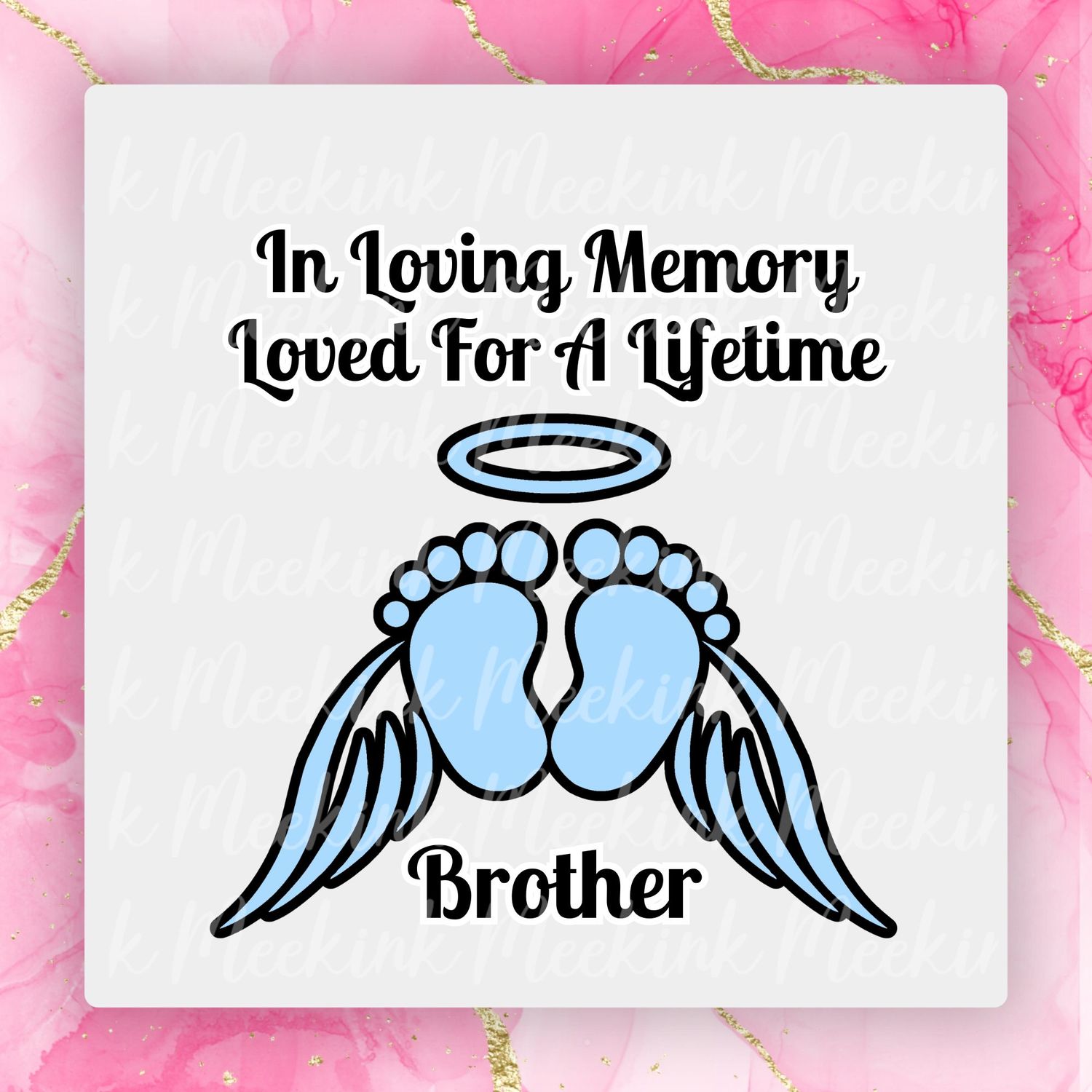 Loved For A Life Time Brother UVDTF or DTF Decal