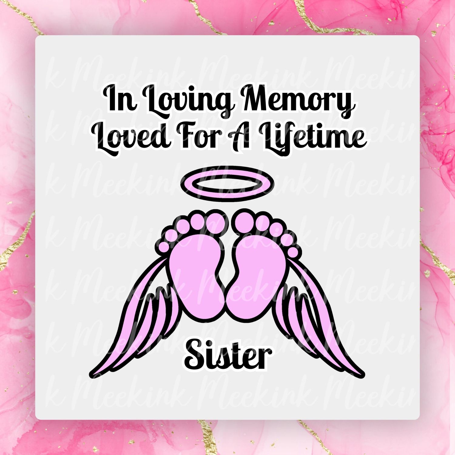 Loved For A Life Time Sister UVDTF or DTF Decal