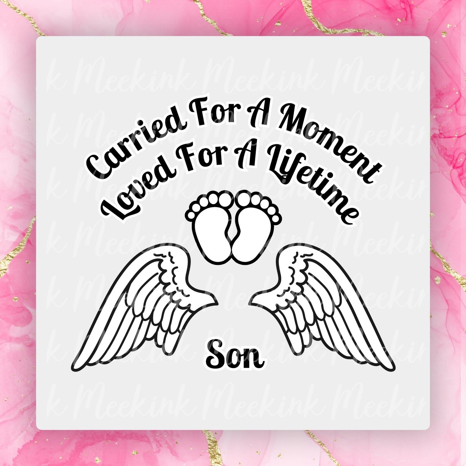 Carried For A Moment Son UVDTF or DTF Decal