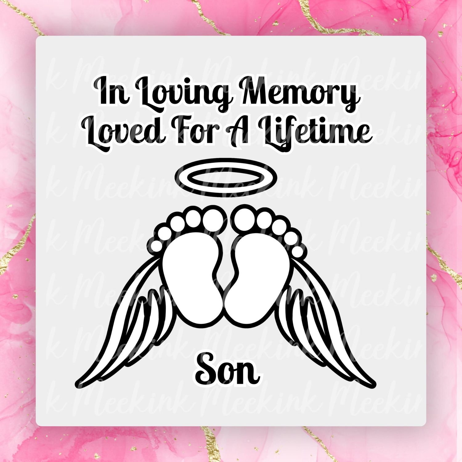 Loved For A Life Time Son UVDTF or DTF Decal