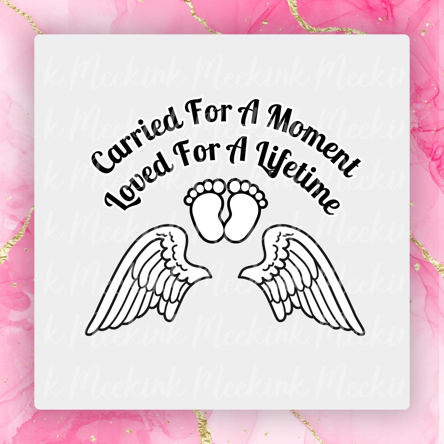 Carried For A Moment White UVDTF or DTF Decal