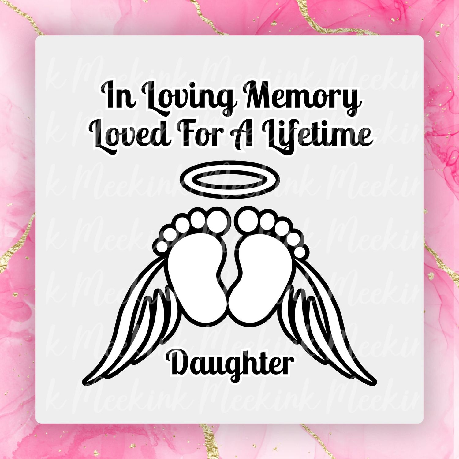 Loved For A Life Time Daughter UVDTF or DTF Decal