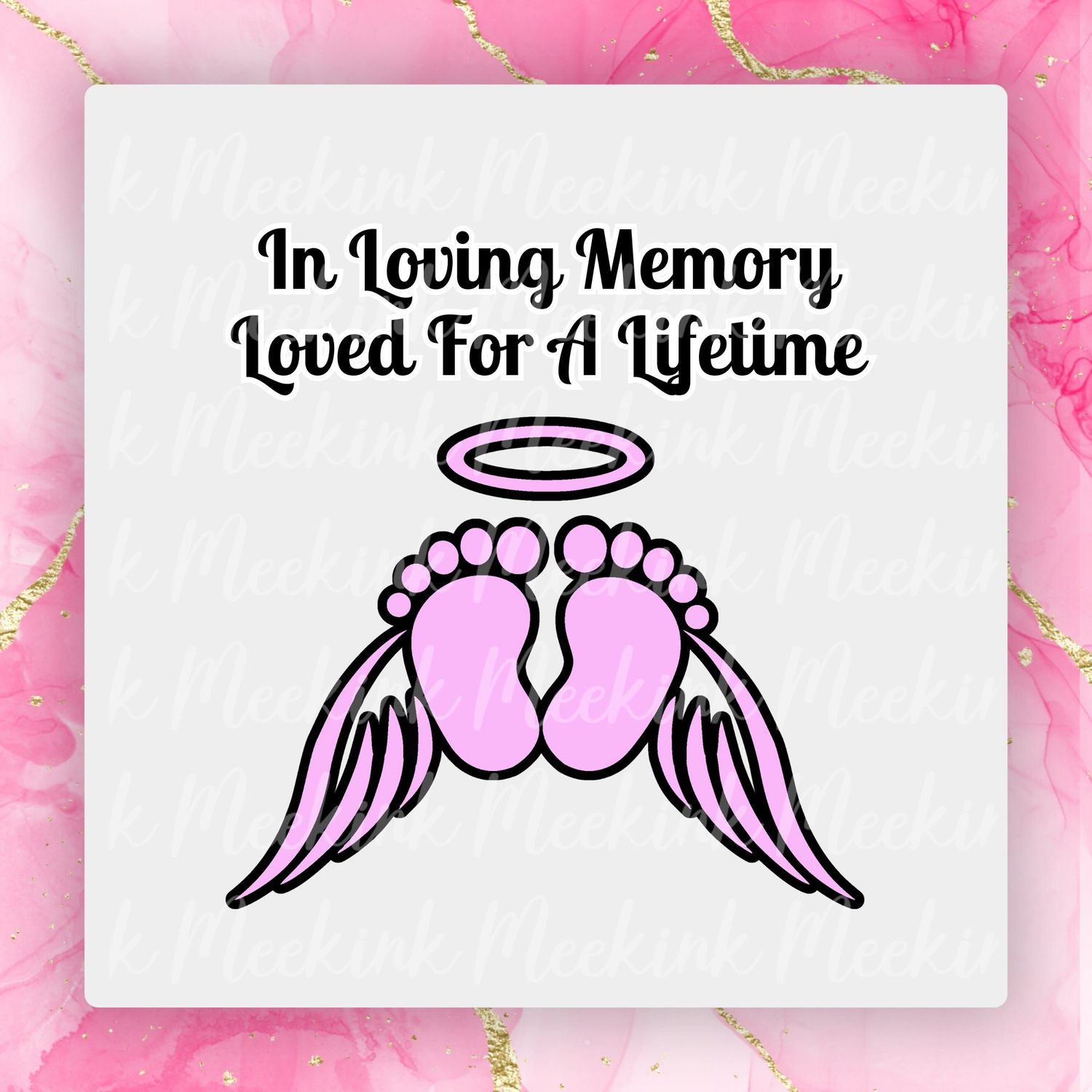 Loved For A Life Time Pink UVDTF or DTF Decal