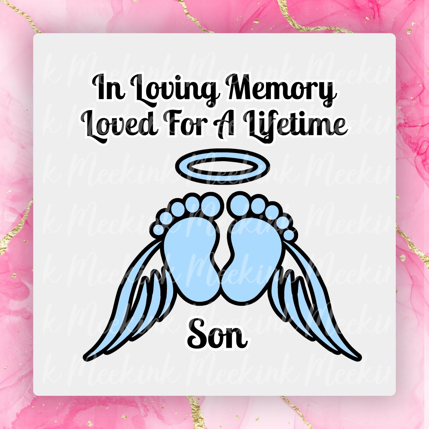 Loved For A Life Time Son UVDTF or DTF Decal