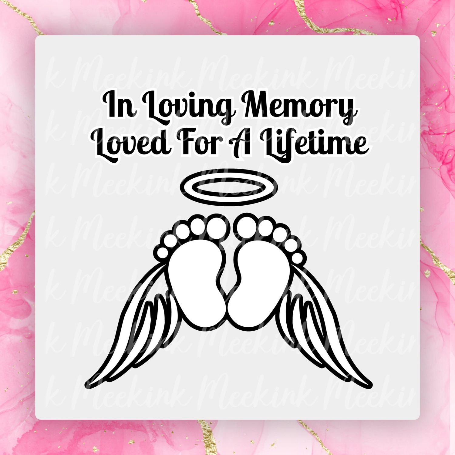 Loved For A Life Time White UVDTF or DTF Decal