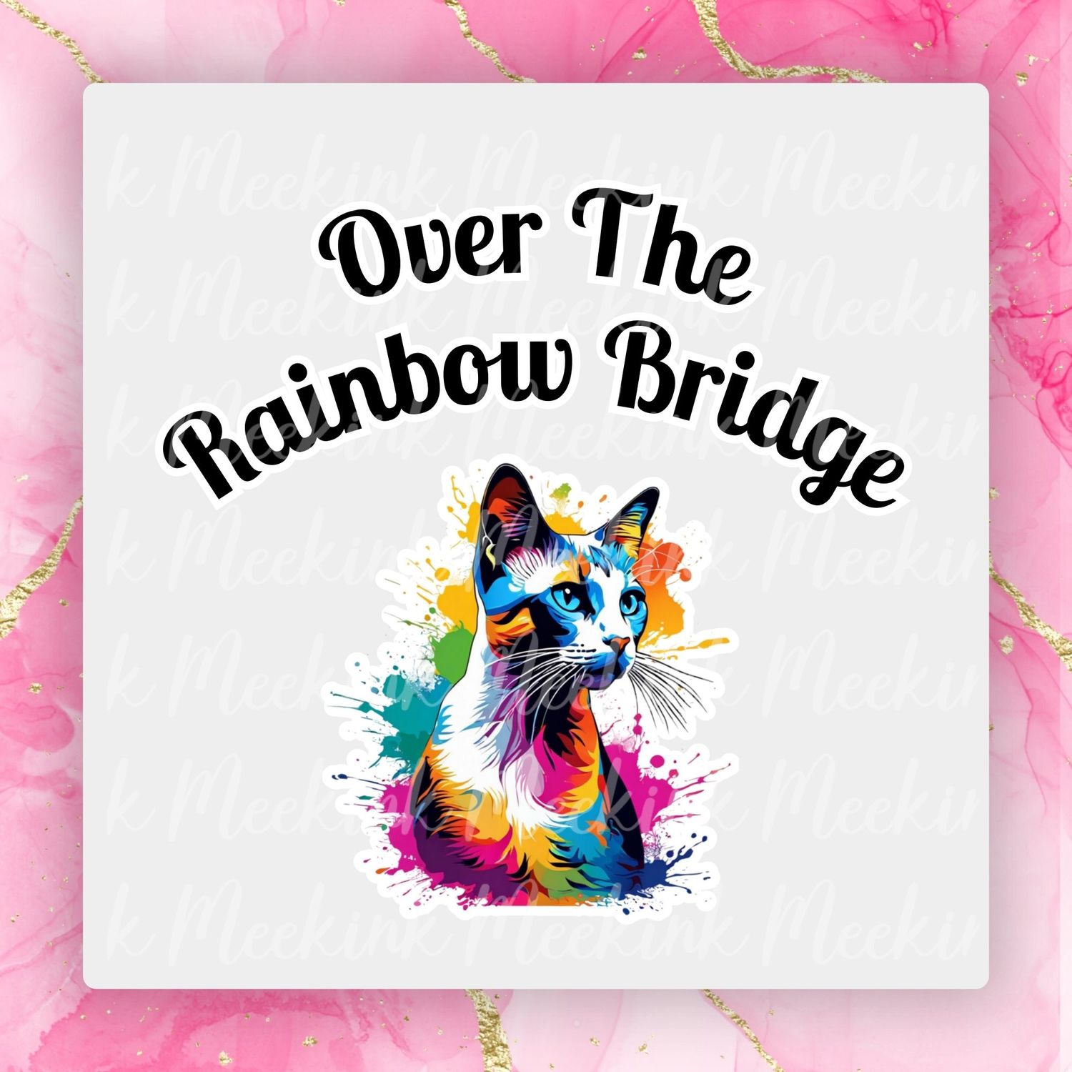 Cat 3 Rainbow Bridge UVDTF or DTF Decal