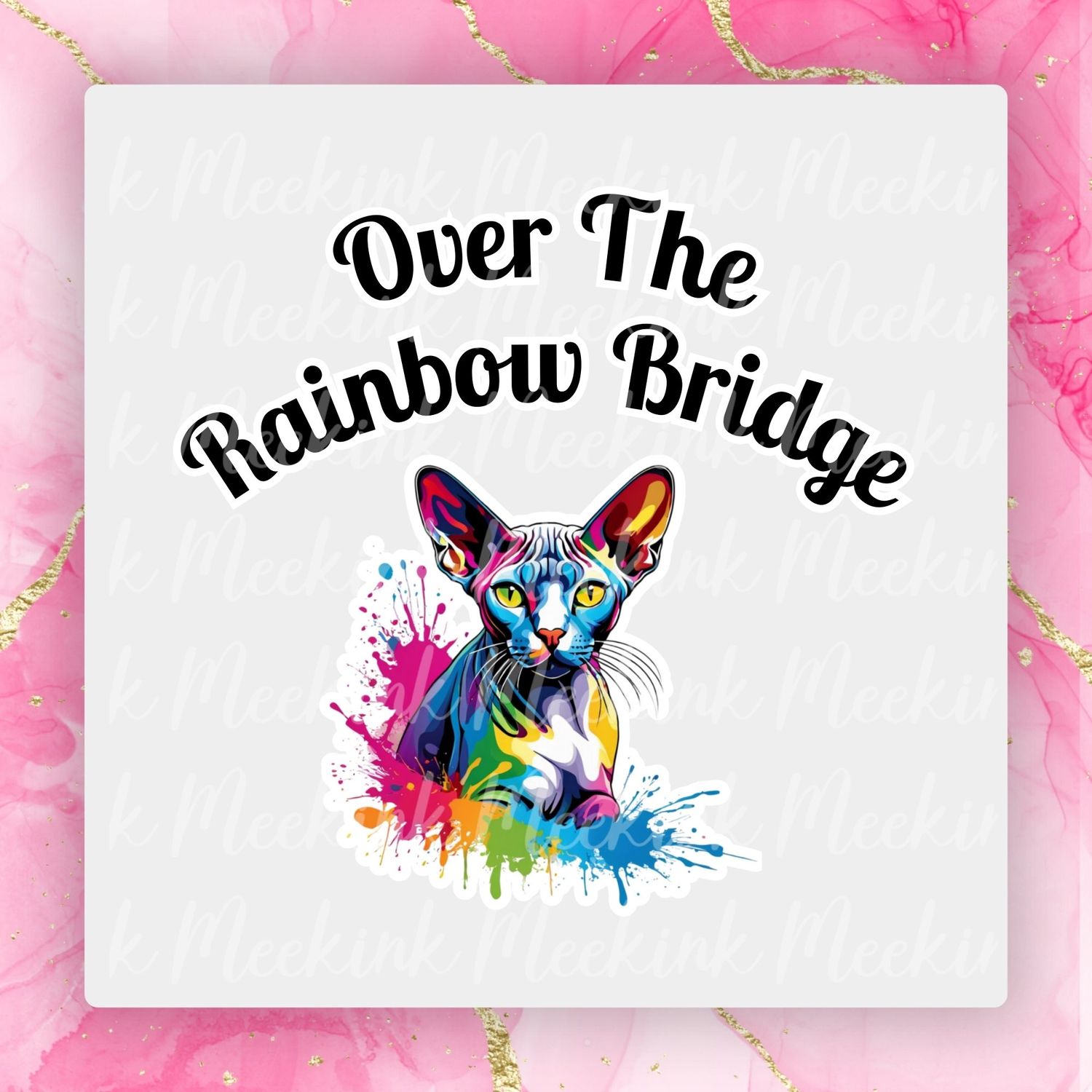 Cat 5 Rainbow Bridge UVDTF or DTF Decal