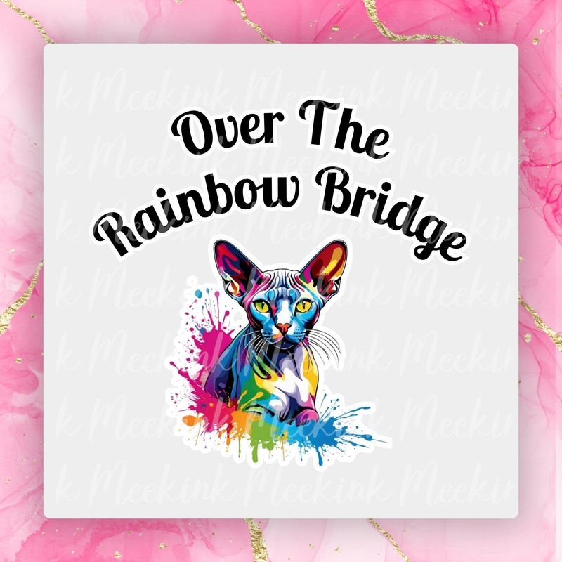 Cat 5 Rainbow Bridge UVDTF or DTF Decal