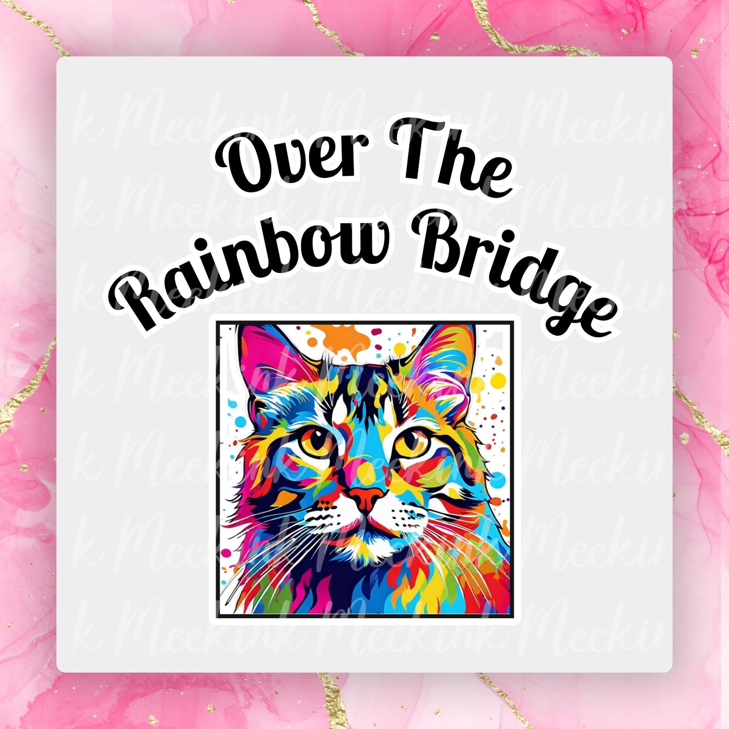 Cat 1 Rainbow Bridge UVDTF or DTF Decal