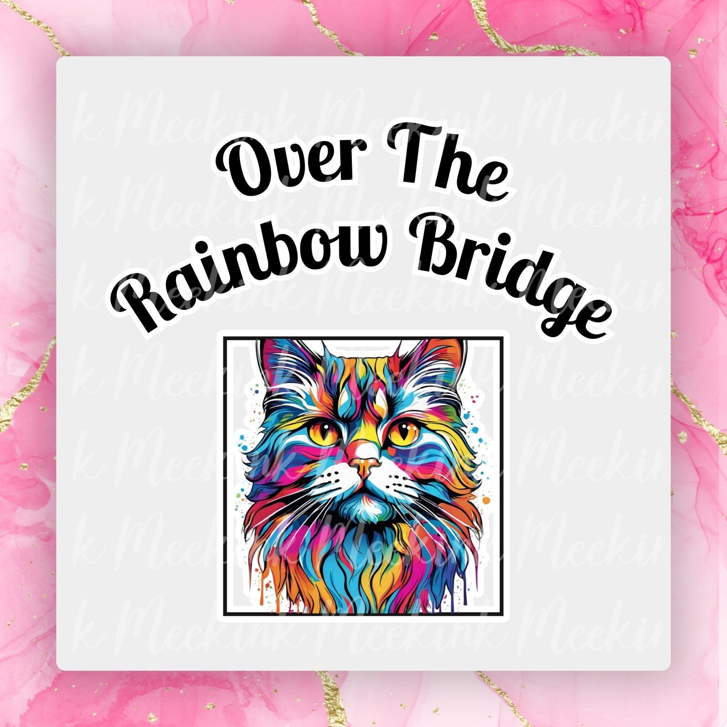 Cat 4 Rainbow Bridge UVDTF or DTF Decal
