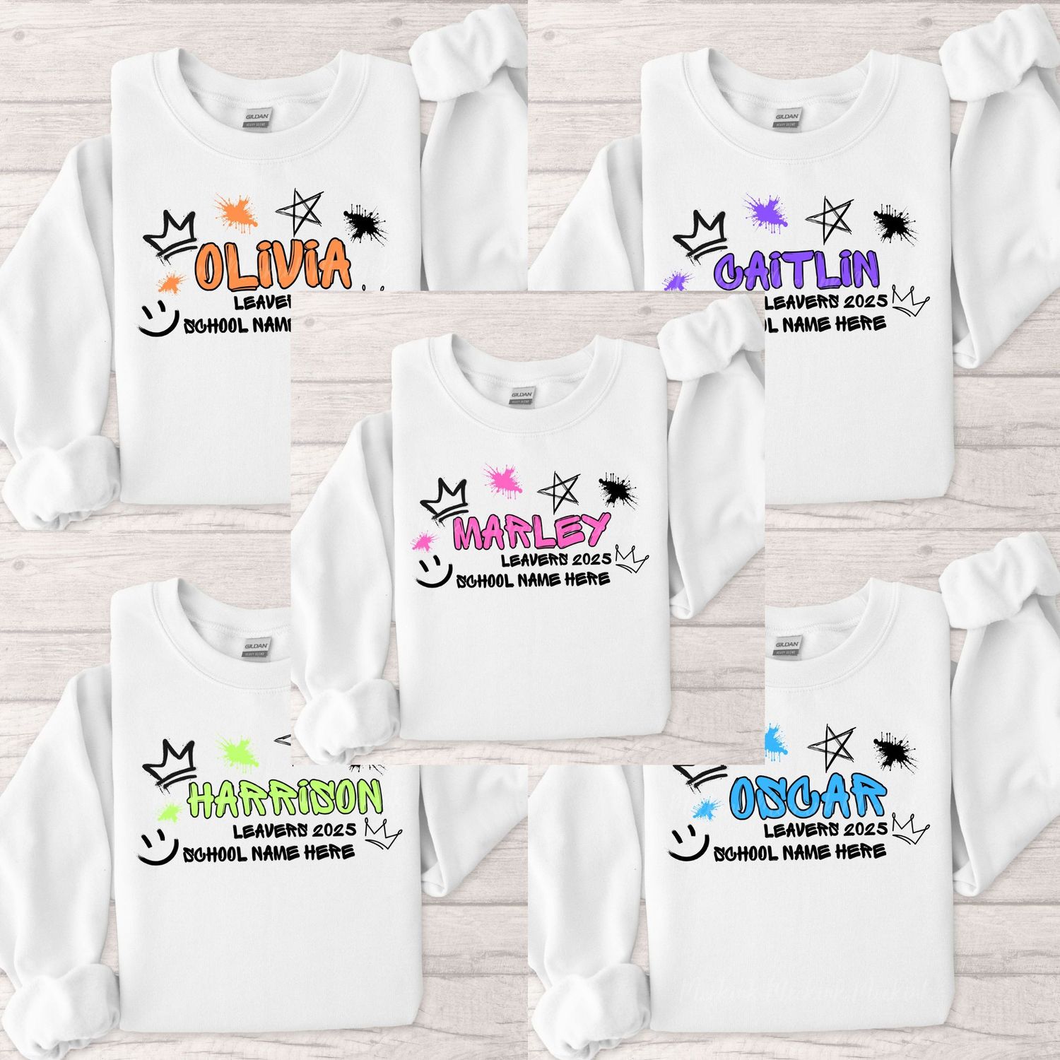 Graffiti Style Personalised 2025 Leavers DTF Decal