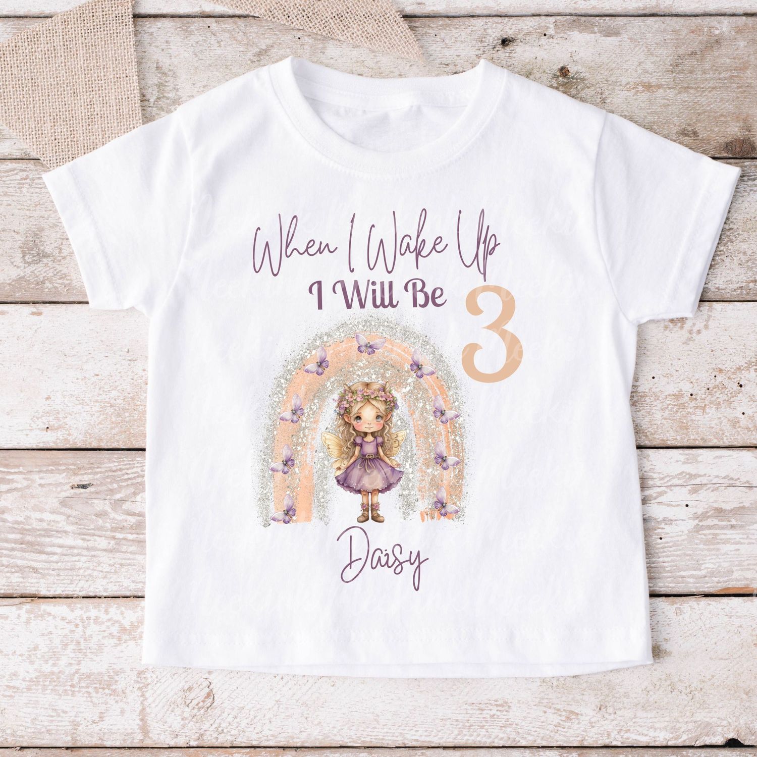 Glitter When I Wake Up Sparkle Butterfly Fairy DTF DECAL