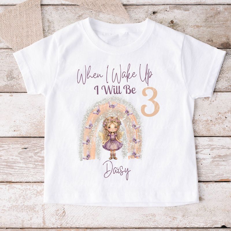 When I Wake Up Sparkle Butterfly Fairy DTF DECAL
