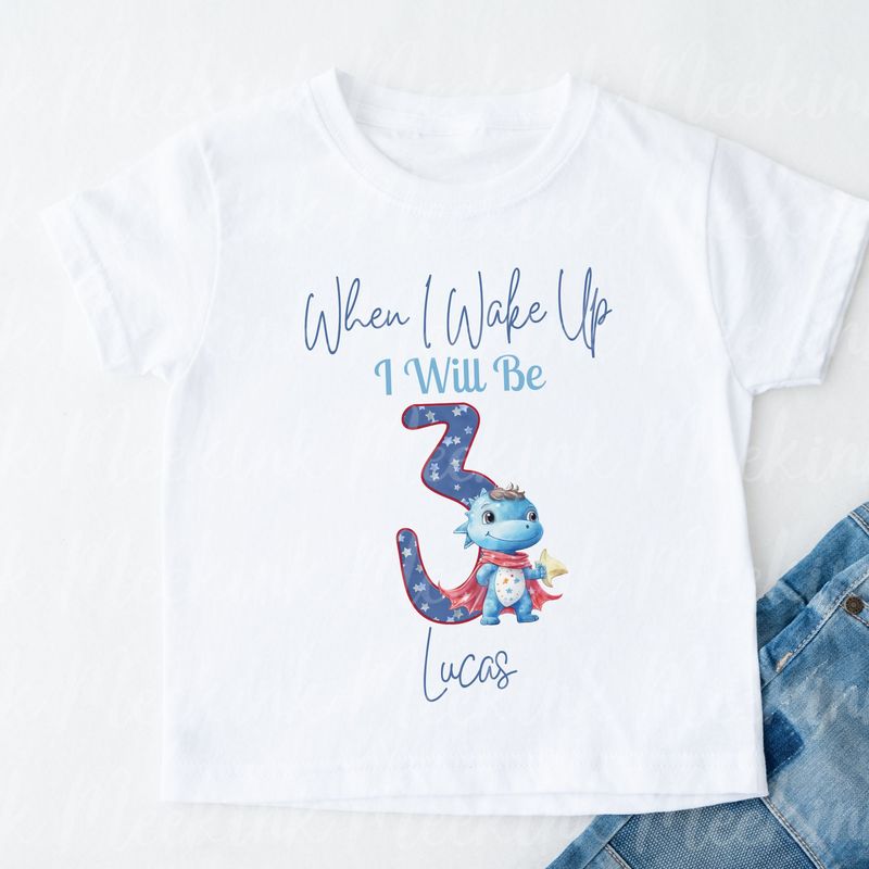 When I Wake Up Dino Numbers DTF DECAL