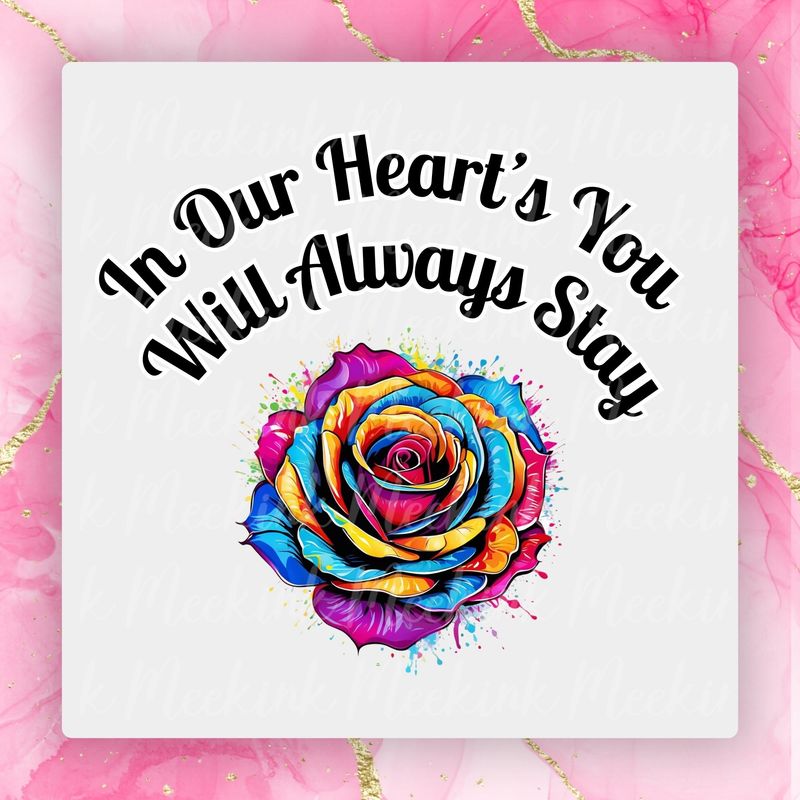 Memorial Rose UVDTF or DTF Decal