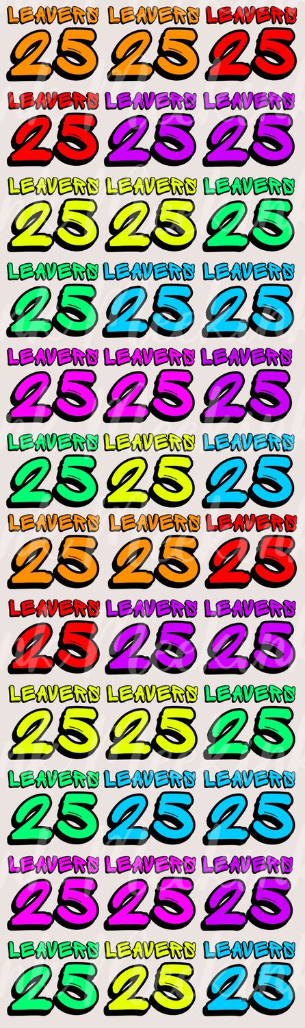 Leavers 25 1 Meter UVDTF or DTF Decals