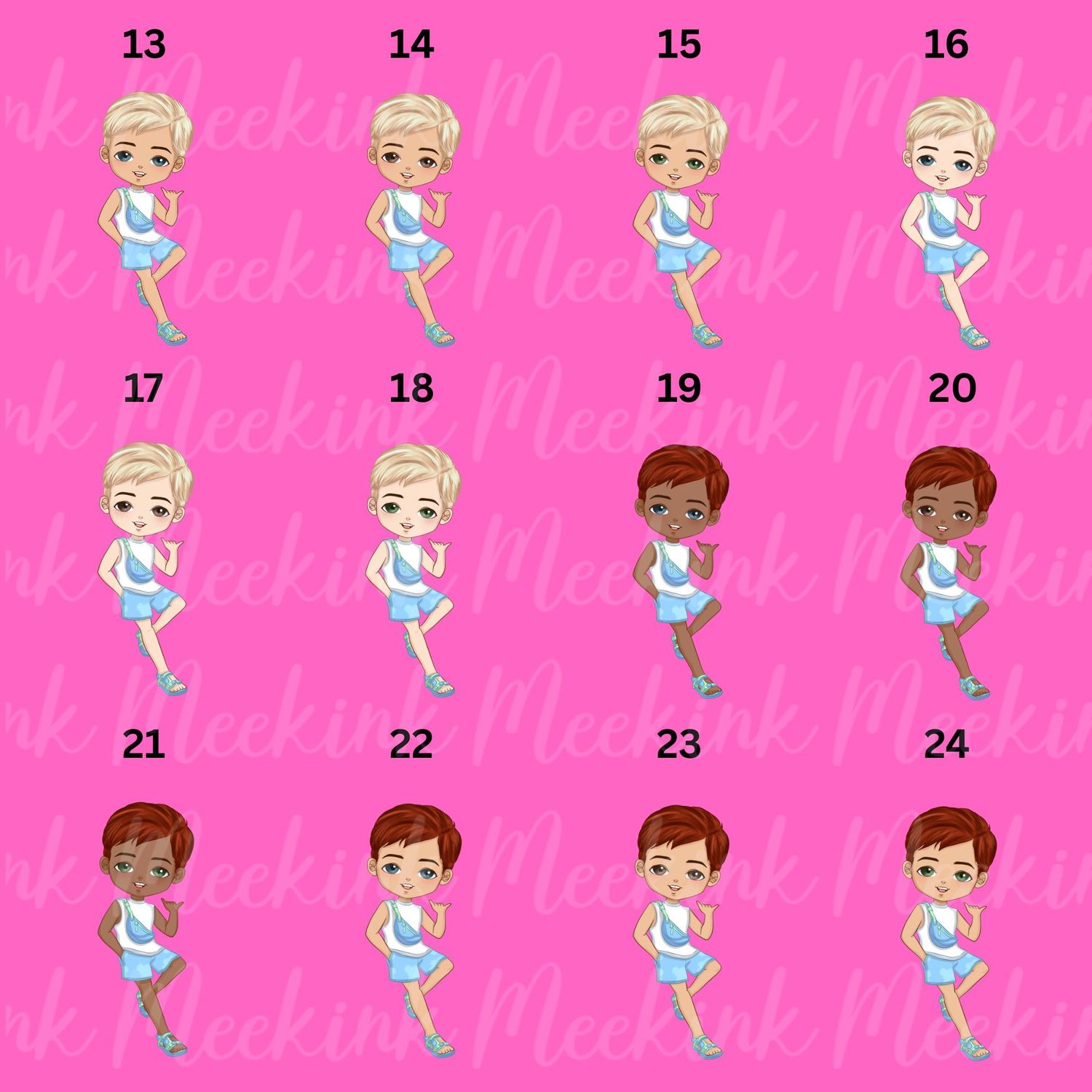 Surfer Boys Doll UVDTF or DTF Decal