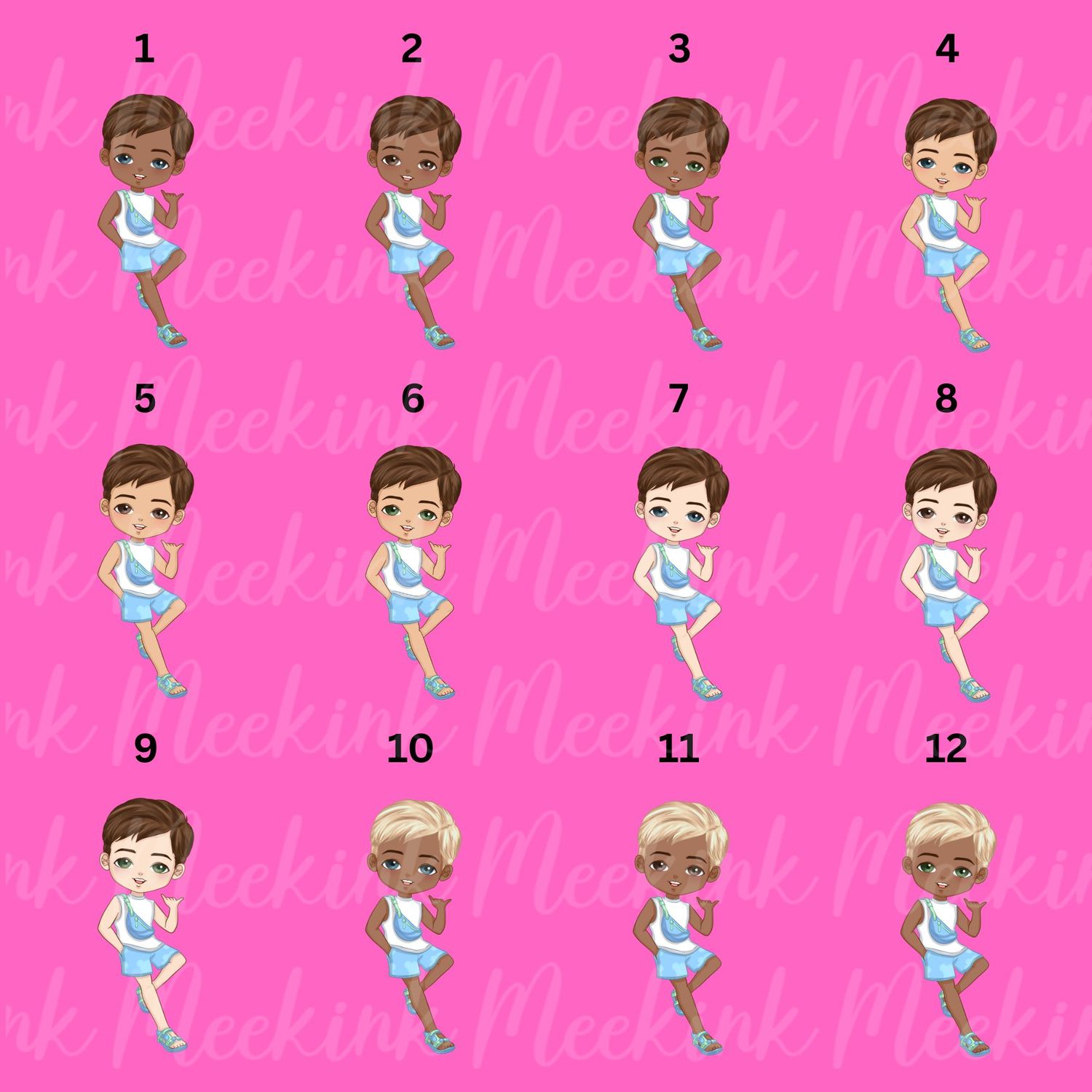 Surfer Boys Doll UVDTF or DTF Decal