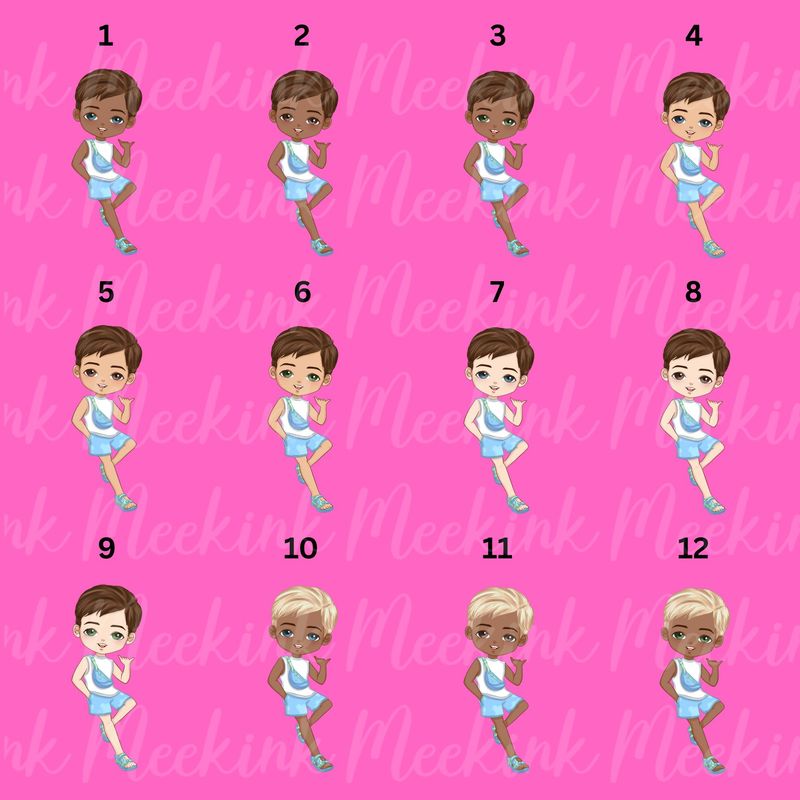 Surfer Boys Doll UVDTF or DTF Decal