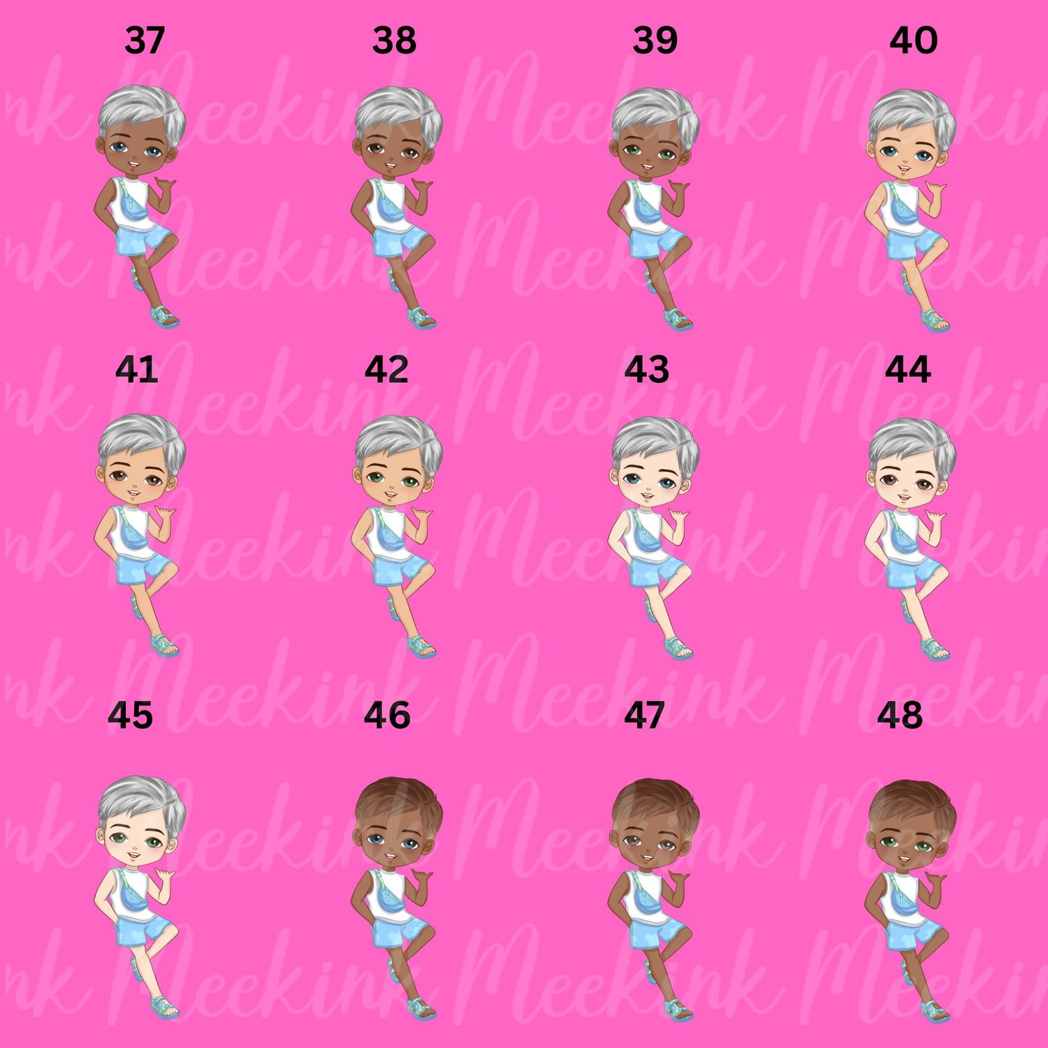 Surfer Boys Doll UVDTF or DTF Decal