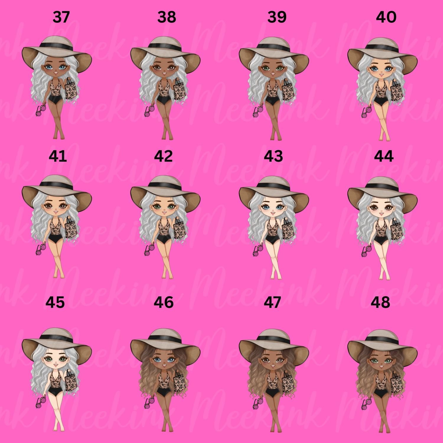 Beach Girls Doll UVDTF or DTF Decal