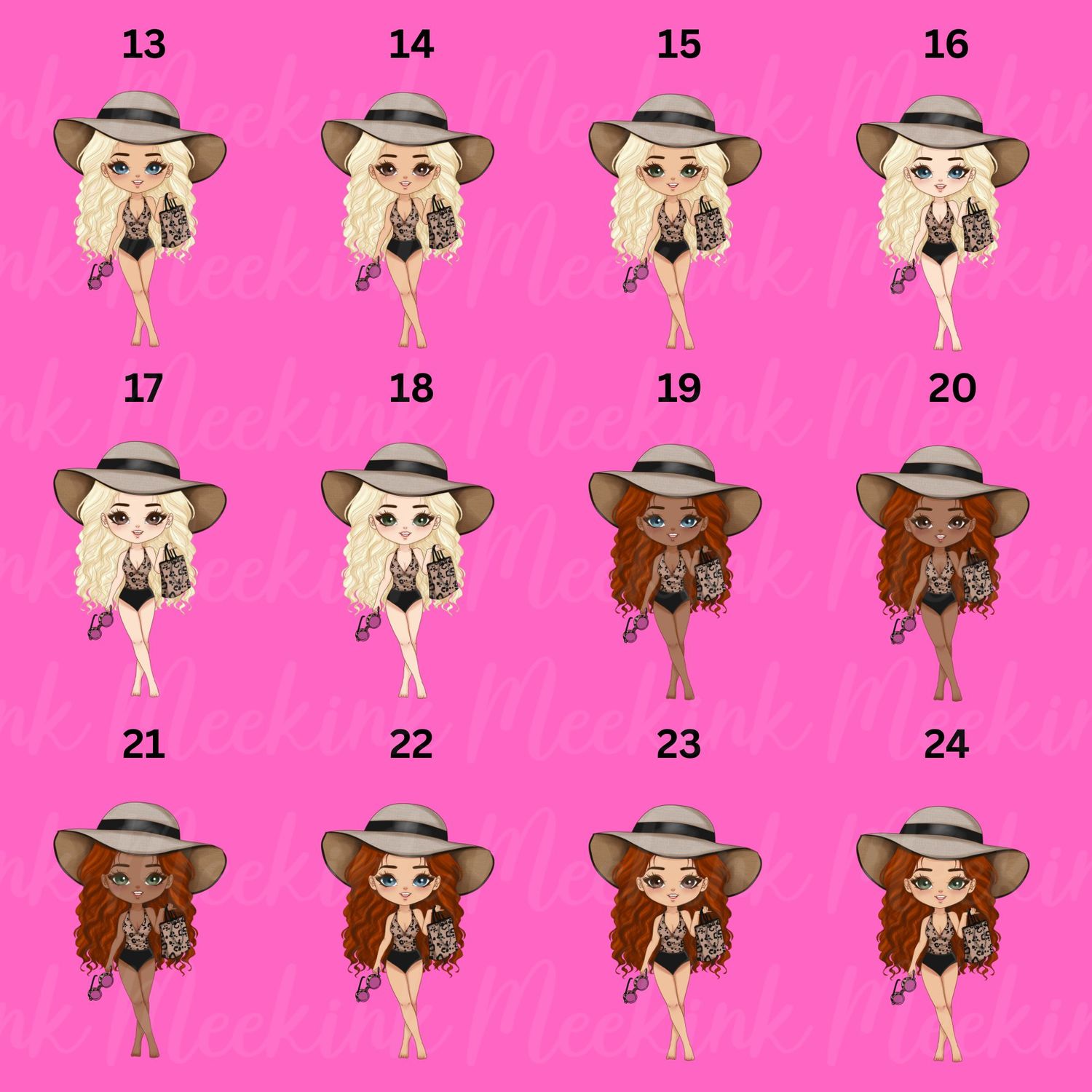 Beach Girls Doll UVDTF or DTF Decal