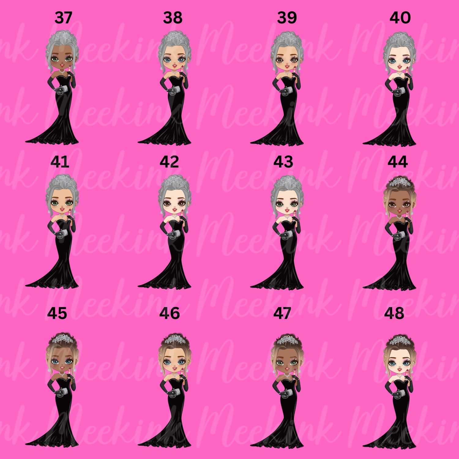 Evening Dress Doll UVDTF or DTF Decal