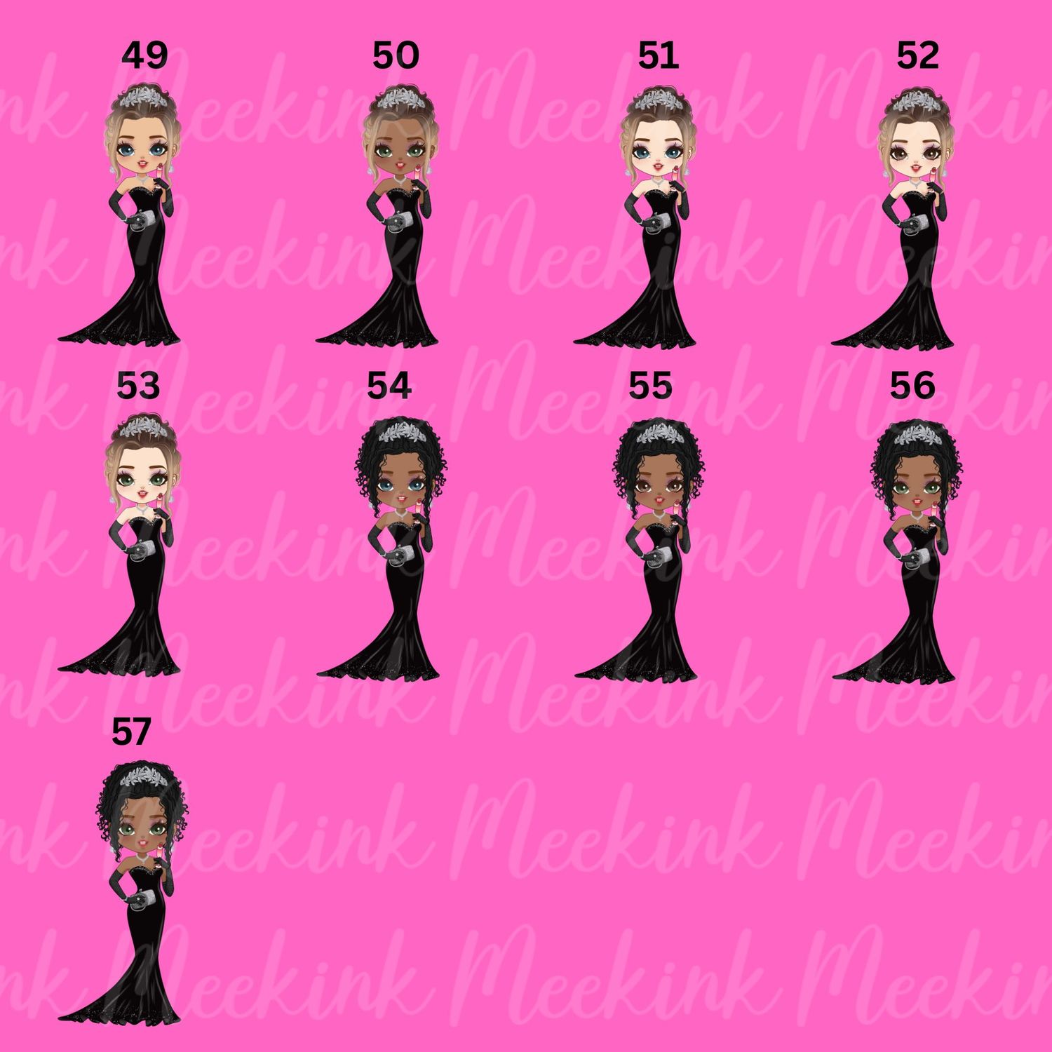 Evening Dress Doll UVDTF or DTF Decal