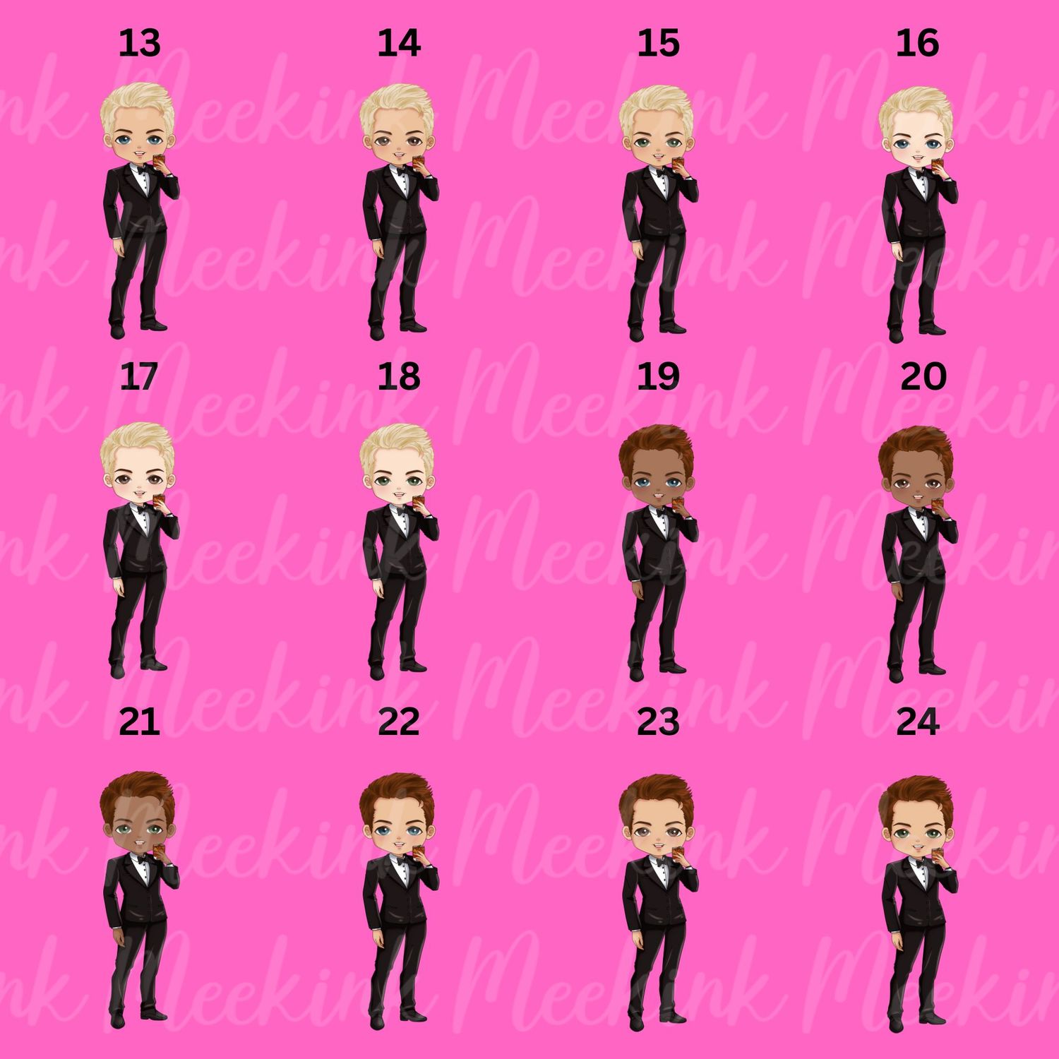 Tux Evening Doll UVDTF or DTF Decal