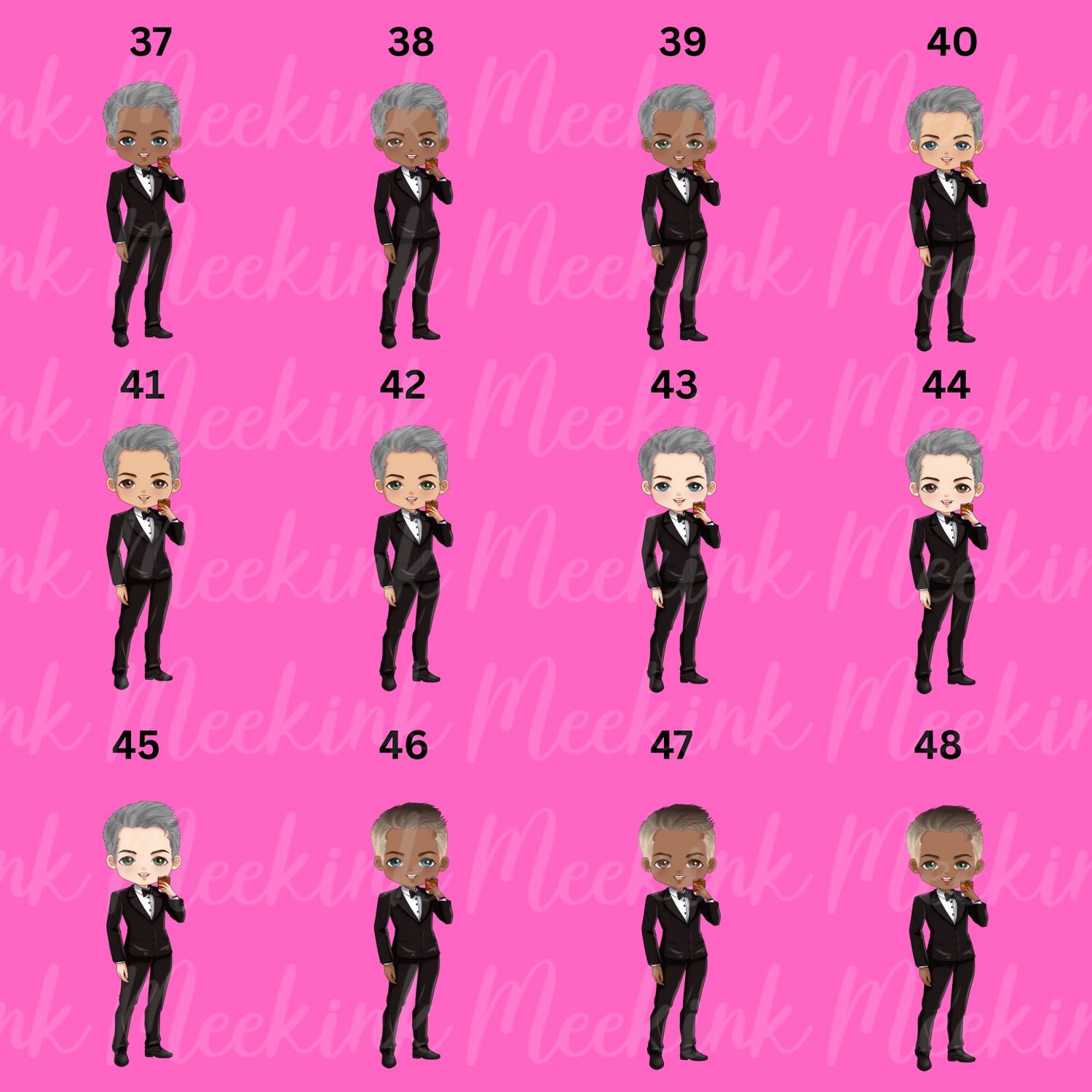 Tux Evening Doll UVDTF or DTF Decal