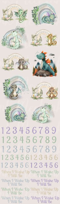 1 Meter Mixed Dragon Birthday When I Wake Up DTF DECALS