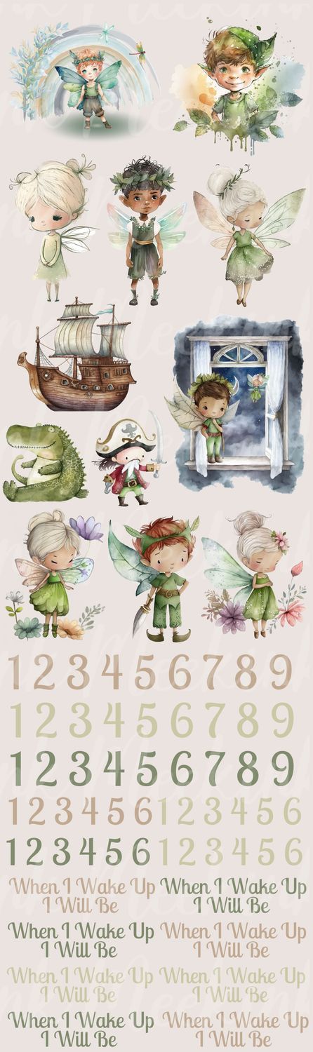 1 Meter Mixed Birthday Fairy When I Wake Up DTF DECALS