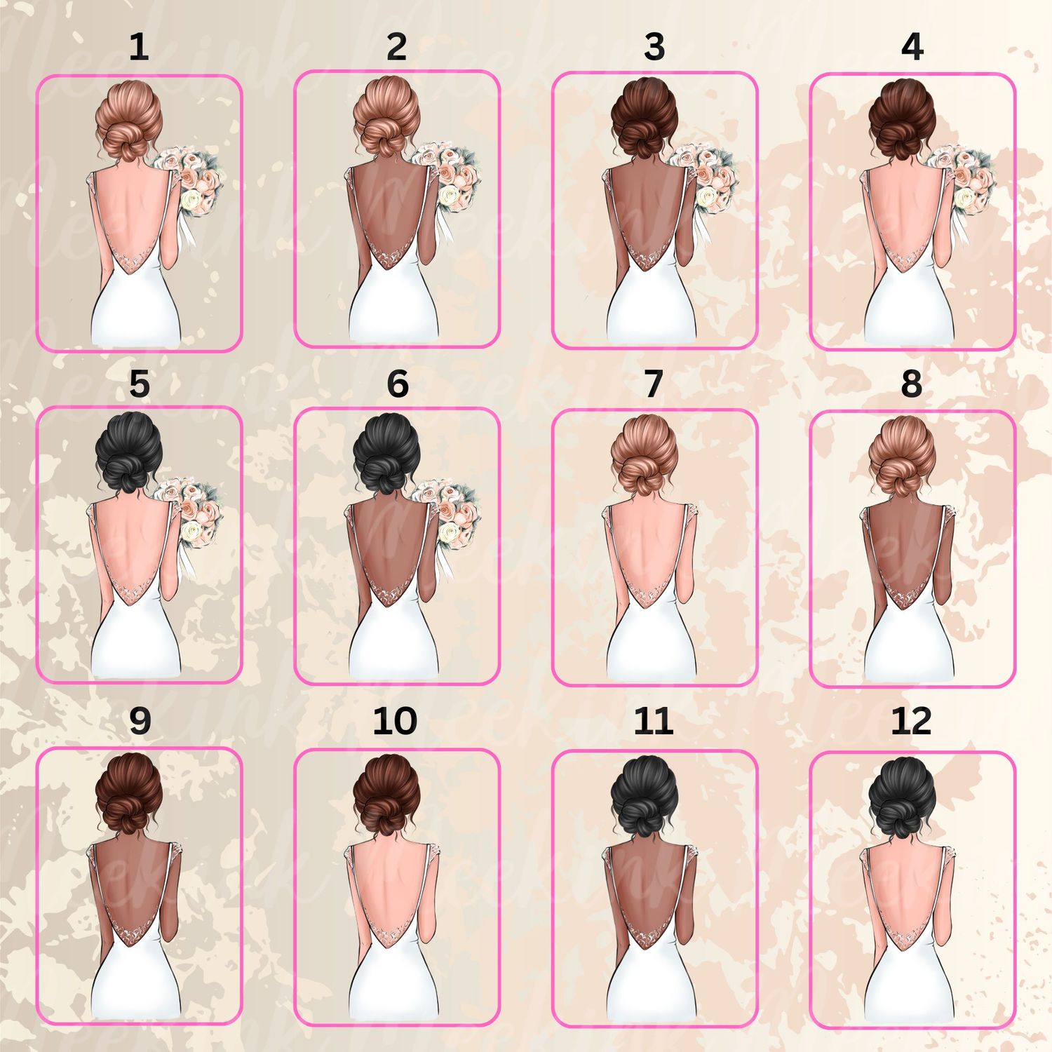 Forward Facing Bride UVDTF or DTF Decal