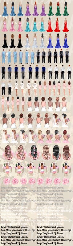 Bridal Party 1 Meter Mixed Sheet UVDTF