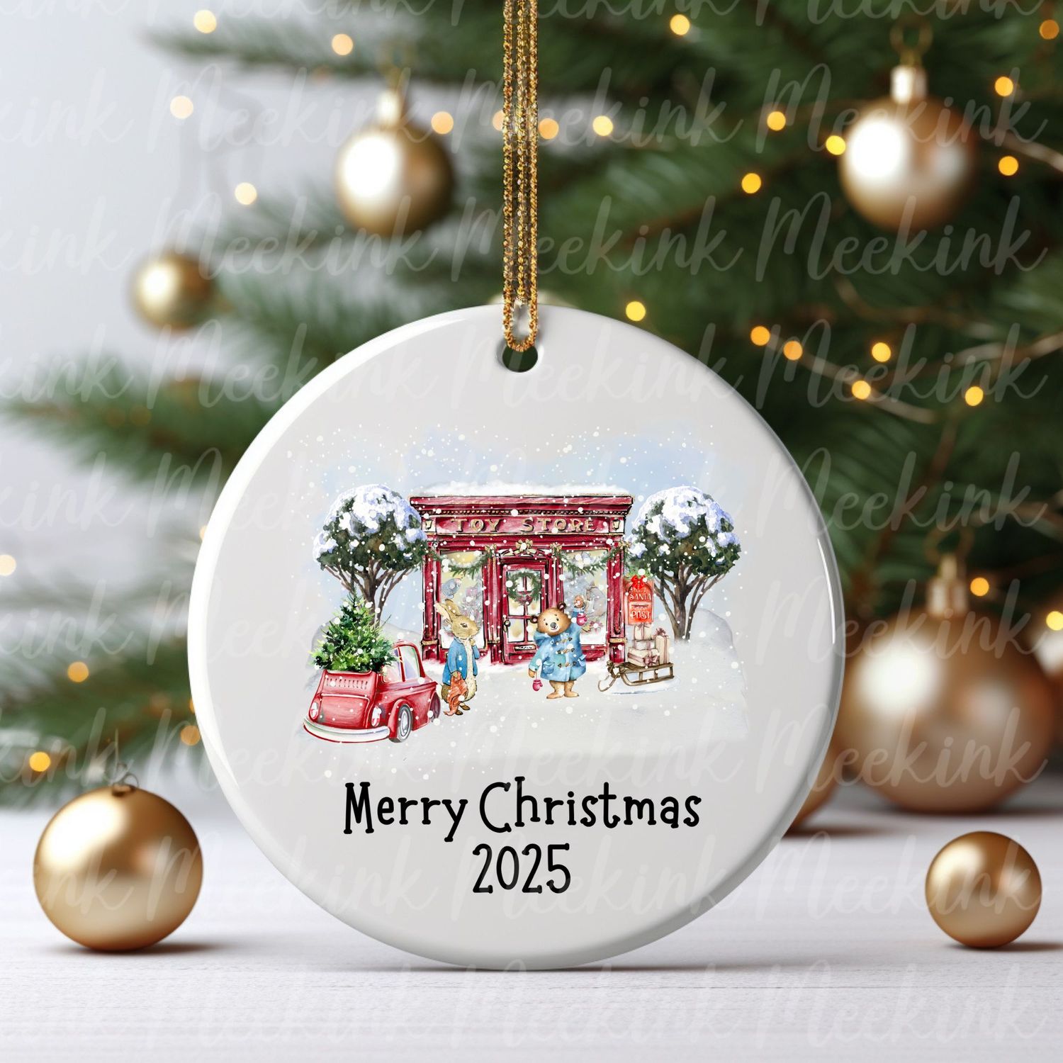 Merry Christmas 2025 Design 1 UVDTF or DTF Decal