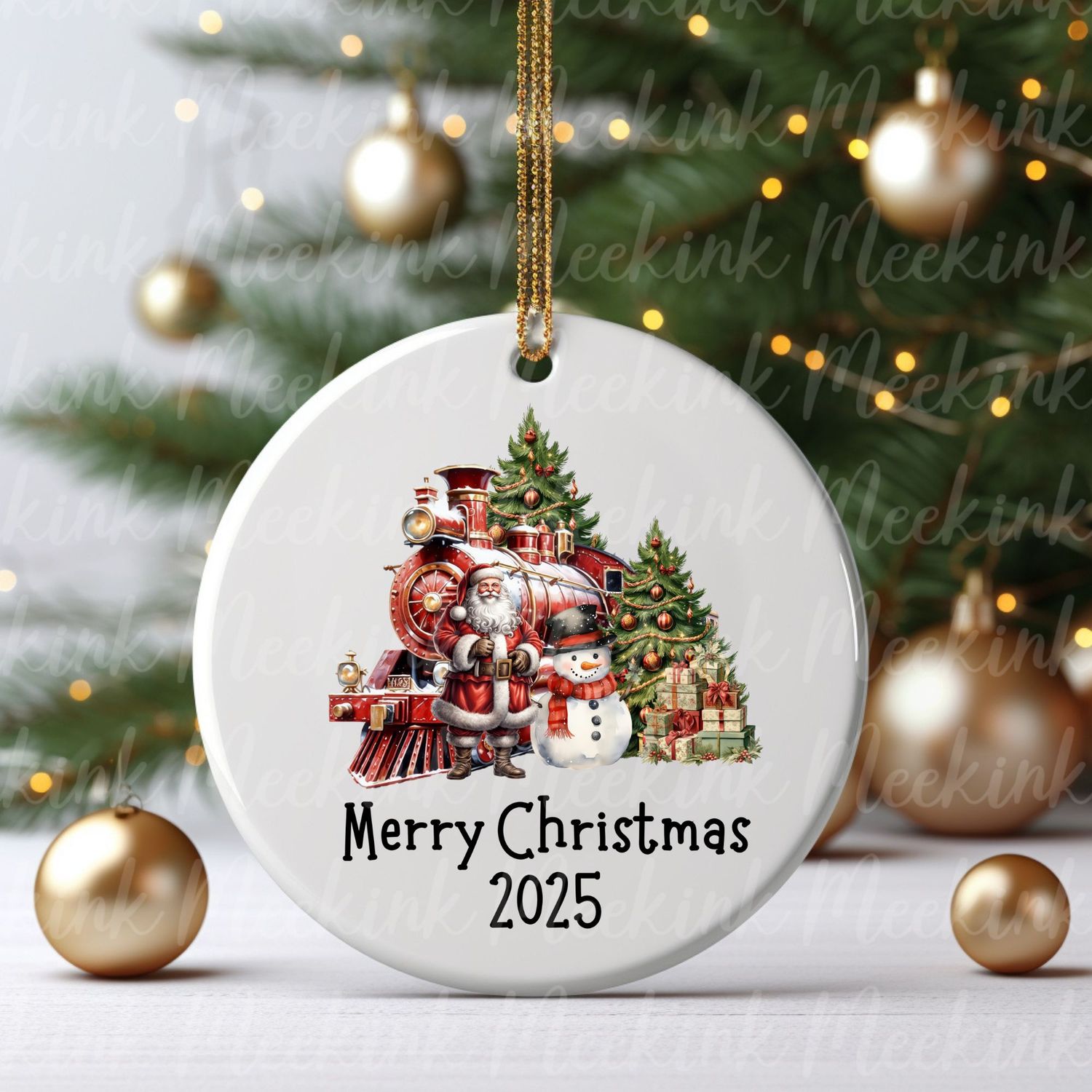 Merry Christmas 2025 Design 6 UVDTF or DTF Decal