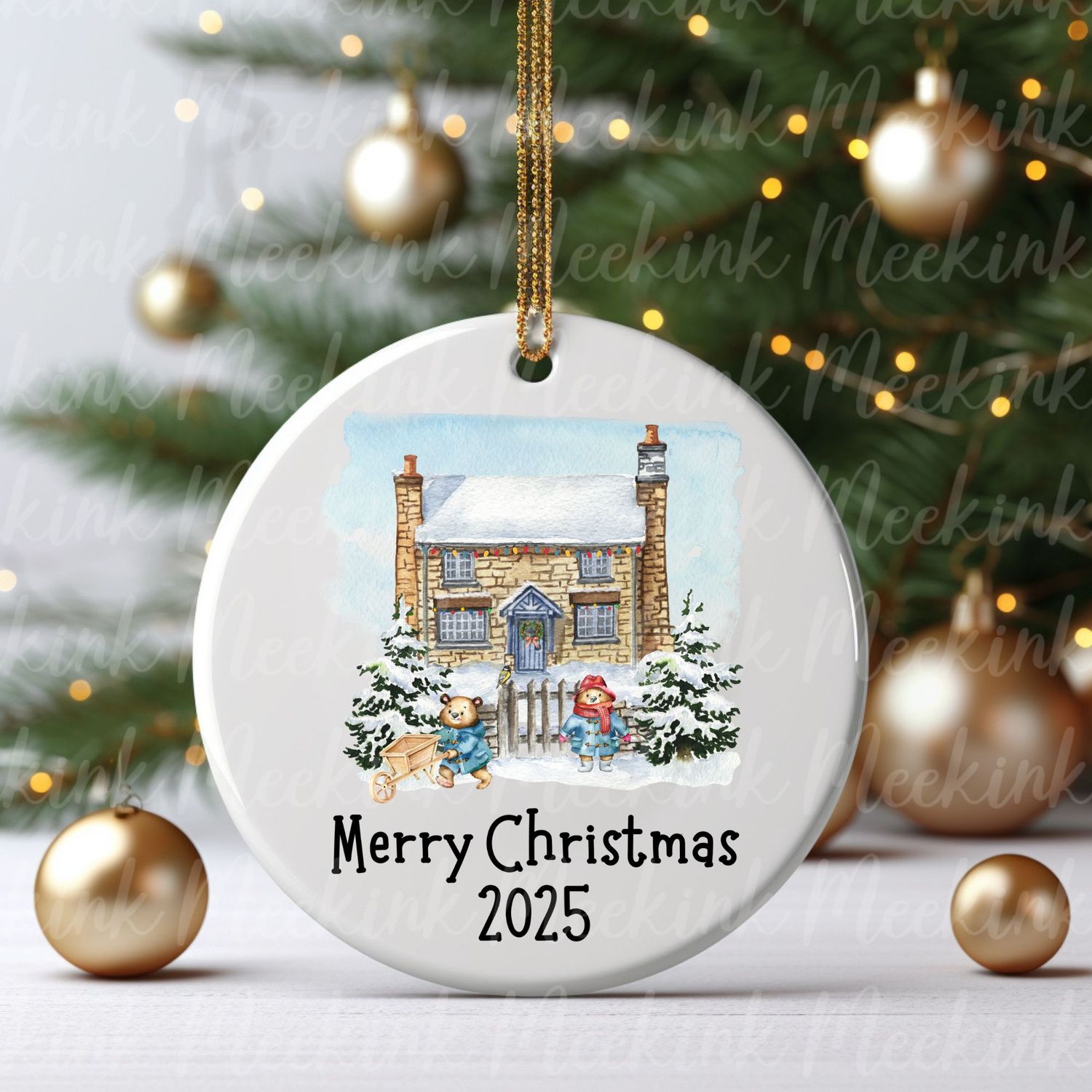 Merry Christmas 2025 Design 3 UVDTF or DTF Decal