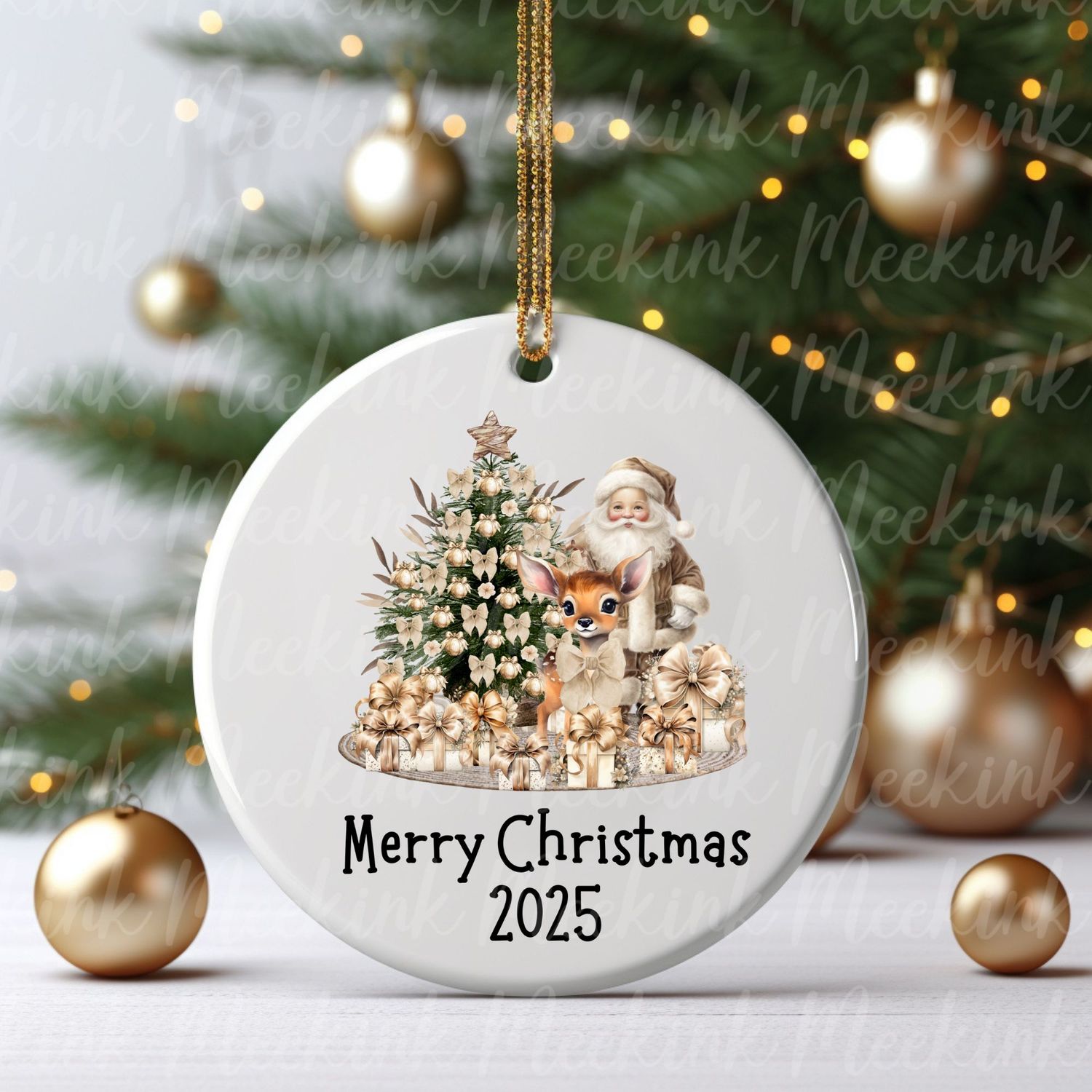 Merry Christmas 2025 Design 4 UVDTF or DTF Decal
