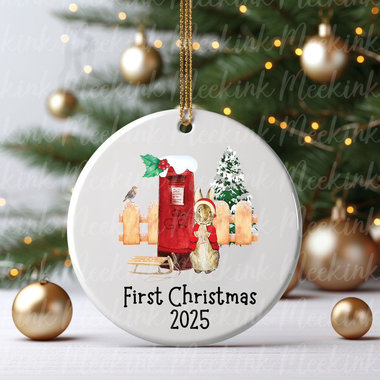1st Christmas Design 2 UVDTF or DTF Decal