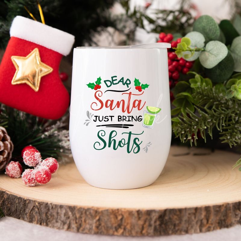 Dear Santa Bring Shot&#39;s UVDTF or DTF Decal