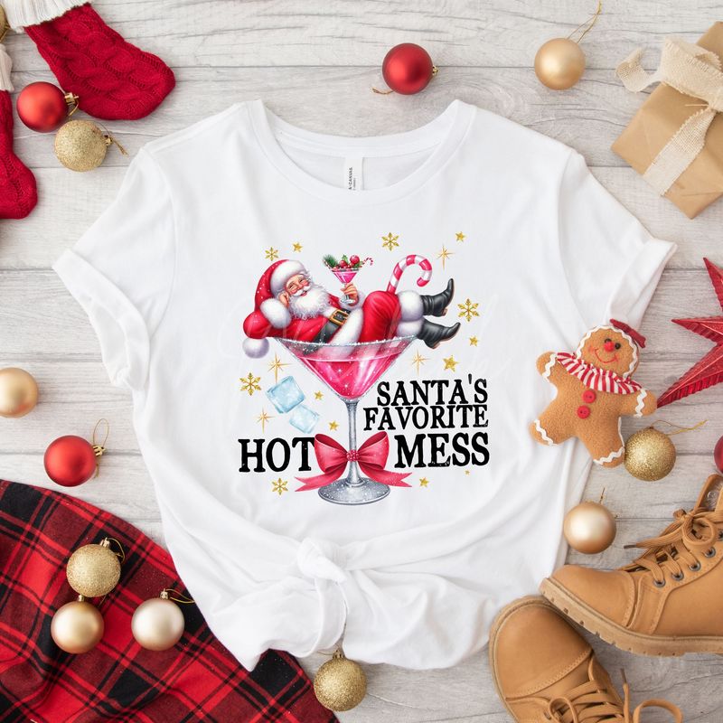 Santa&#39;s Hot Mess DTF Decal