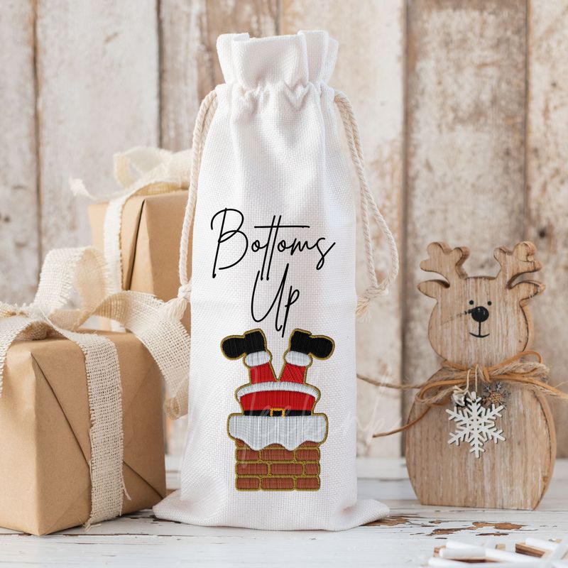 Bottoms Up Faux Embroidery DTF Decal